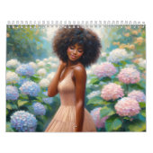Beautiful Black Women Floral Artwork Calendar Kalender (Titelbild)