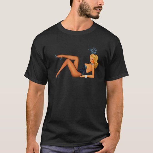 Beautiful Blonde Bunny In A Bikini Classic America T-Shirt (Vorderseite)
