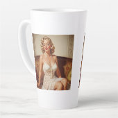 Beautiful blonde pin-up 50's art milchtasse (Linke Ecke)