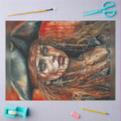 Beautiful Bloody Pirate Woman Anne Bonny Seidenpapier (Basteln)