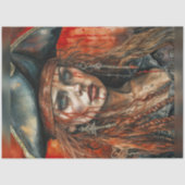 Beautiful Bloody Pirate Woman Anne Bonny Seidenpapier (Vorderseite)