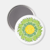 Beautiful Blossom Magnet - Grün (Vorderseite/Rückseite)