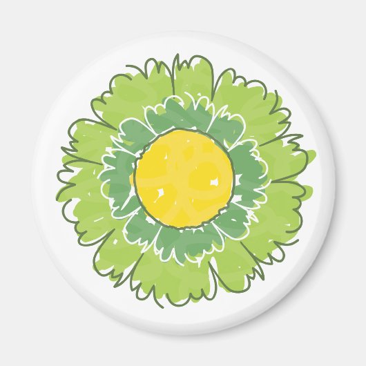 Beautiful Blossom Magnet - Grün (Vorne)