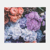 Beautiful blossoming flowers (roses, hydrangeas, c fleecedecke (Vorderseite (Horizontal))