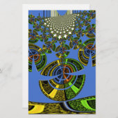 Beautiful Blue African Traditional Ethnic Vector Briefpapier (Vorne/Hinten)