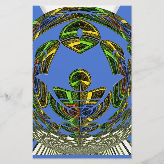 Beautiful Blue African Traditional Ethnic Vector Briefpapier (Vorderseite)