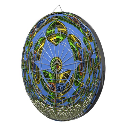 Beautiful Blue African Traditional Ethnic Vector Dartscheibe (Vorderseite rechts)