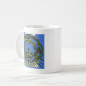 Beautiful Blue African Traditional Ethnic Vector Kaffeetasse (Vorderseite Links)