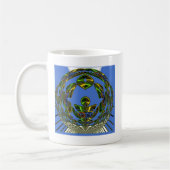 Beautiful Blue African Traditional Ethnic Vector Kaffeetasse (Links)