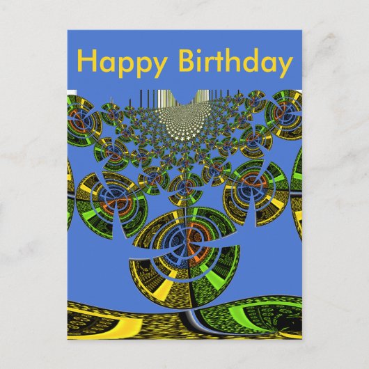 Beautiful Blue African Traditional Ethnic Vector Postkarte (Vorderseite)