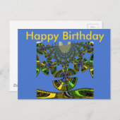 Beautiful Blue African Traditional Ethnic Vector Postkarte (Vorne/Hinten)