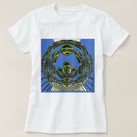 Beautiful Blue African Traditional Ethnic Vector T-Shirt (Design vorne)