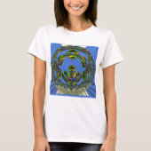 Beautiful Blue African Traditional Ethnic Vector T-Shirt (Vorderseite)
