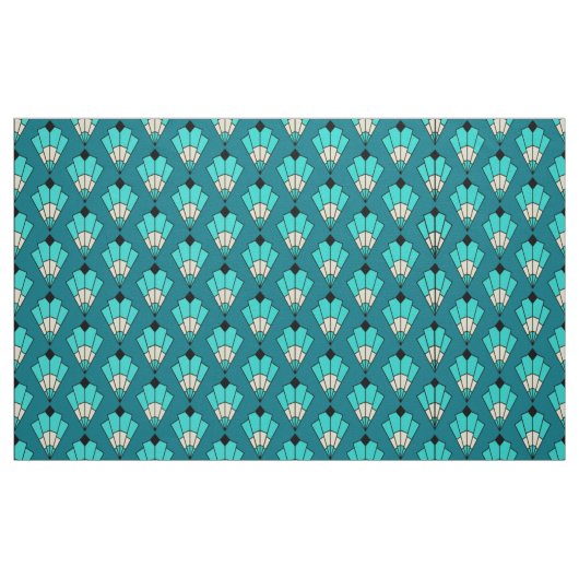 Beautiful Blue Art Deco Gemustert Stoff (Fat Quarter (45,7 x 55,9 cm))