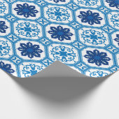 💙 Beautiful blue Azulejos I Wrapping Paper Geschenkpapier (Ecke)