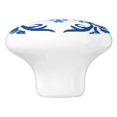 💙 Beautiful blue Azulejos II Kleine Fliesen Keramikknauf (Seitenansicht)