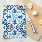 💙 Beautiful blue Azulejos III Geschirrtuch (Viertel Falte)