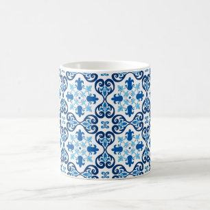 💙 Beautiful blue Azulejos III kleine Fliesen Kaffeetasse