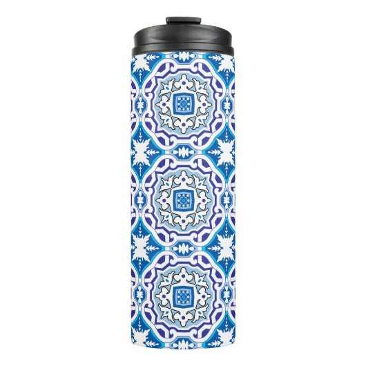 💙 Beautiful blue Azulejos, IV Thermosbecher (Vorderseite)