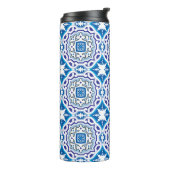 💙 Beautiful blue Azulejos, IV Thermosbecher (Nach links gedreht)