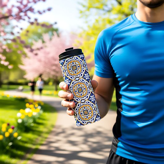 💙 Beautiful blue Azulejos IV Thermosbecher