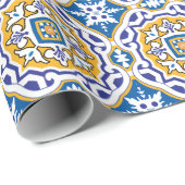 💙 Beautiful blue Azulejos IV Wrapping Paper Geschenkpapier (Rolleneckpunkt)