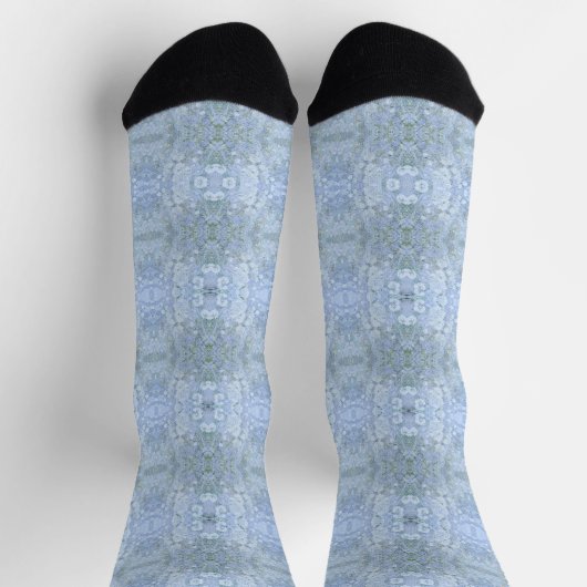 Beautiful Blue Beech Tree Bark Patterned Socken (Oben)