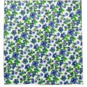 Beautiful Blue Berries Pattern Duschvorhang (Vorderseite)