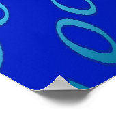 Beautiful Blue Binary Poster (Ecke)