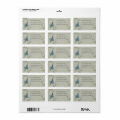 Beautiful Blue Bird Adressaufkleber (Vorne)