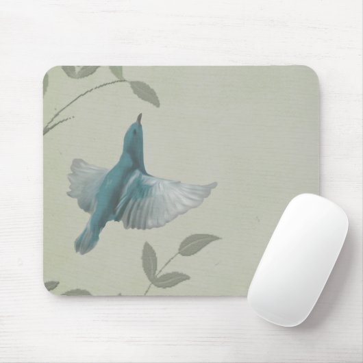 Beautiful Blue Bird Mousepad (Mit Mouse)