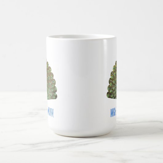 Beautiful Blue Bird Peacock Kaffeetasse (Mittel)