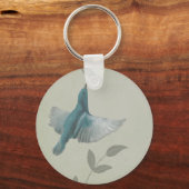Beautiful Blue Bird Schlüsselanhänger (Vorderseite)