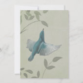 Beautiful Blue Bird Wedding Einladung (Rückseite)