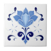 Beautiful Blue Blume Keramik Tile Fliese (Vorderseite)