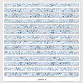 Beautiful Blue Boho Blume Borders Aufkleber (Blatt)