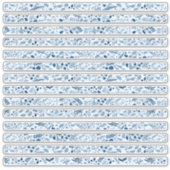 Beautiful Blue Boho Blume Borders Aufkleber (Vorderseite)