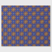 Beautiful Blue Boho Talavera Tile Geschenkpapier (Flach)