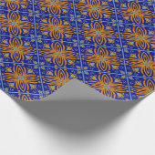 Beautiful Blue Boho Talavera Tile Geschenkpapier (Ecke)