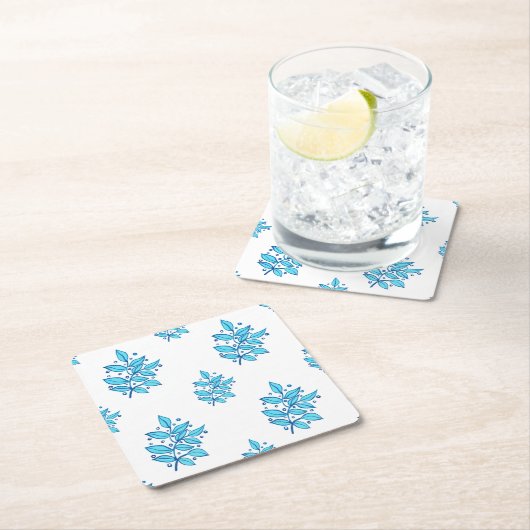 Beautiful Blue Botanic Design Untersetzer (Vor Ort)