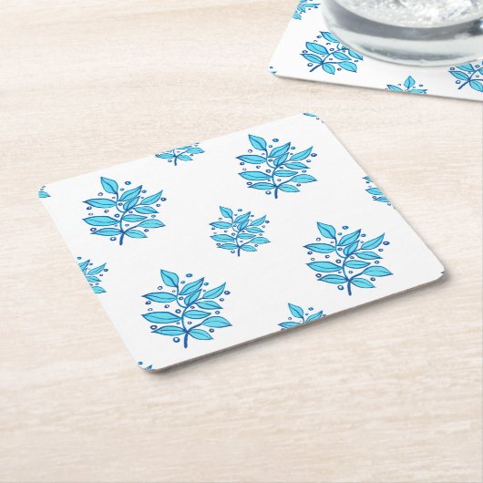 Beautiful Blue Botanic Design Untersetzer (angewinkelt)