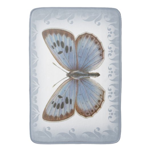 Beautiful Blue Butterfly Badematte (Vorderseite Vertikal)