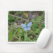 Beautiful Blue Butterfly Mousepad (Mit Mouse)