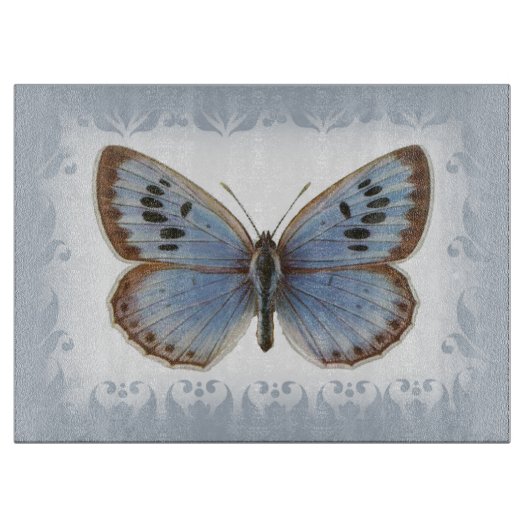 Beautiful Blue Butterfly Schneidebrett (Vorderseite)