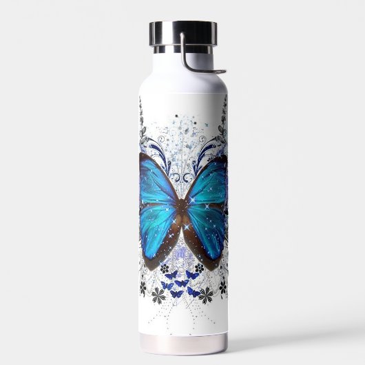 Beautiful Blue Butterfly Trinkflasche (Links)