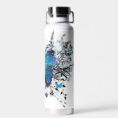 Beautiful Blue Butterfly Trinkflasche (Rückseite)
