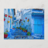 Beautiful Blue Chefchaouen marokkanische Architekt Postkarte (Vorderseite)