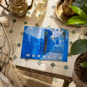 Beautiful Blue Chefchaouen marokkanische Architekt Postkarte