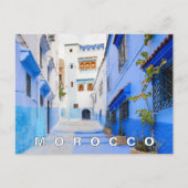 Beautiful Blue Chefchaouen marokkanische Architekt Postkarte (Vorderseite)