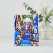 Beautiful Blue Chefchaouen marokkanische Architekt Postkarte (Stehend Vorderseite)